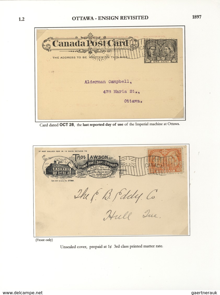 Canada - Stempel: 1896/1902, THE MACHINE CANCELLATIONS OF CANADA, Extraordinary Collection Of Apprx. - Postgeschichte