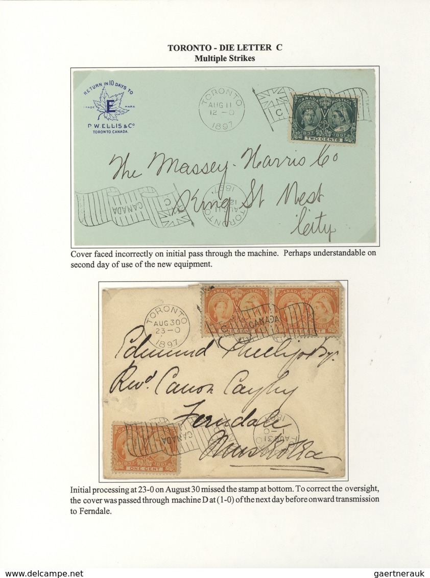 Canada - Stempel: 1896/1902, THE MACHINE CANCELLATIONS OF CANADA, extraordinary collection of apprx.