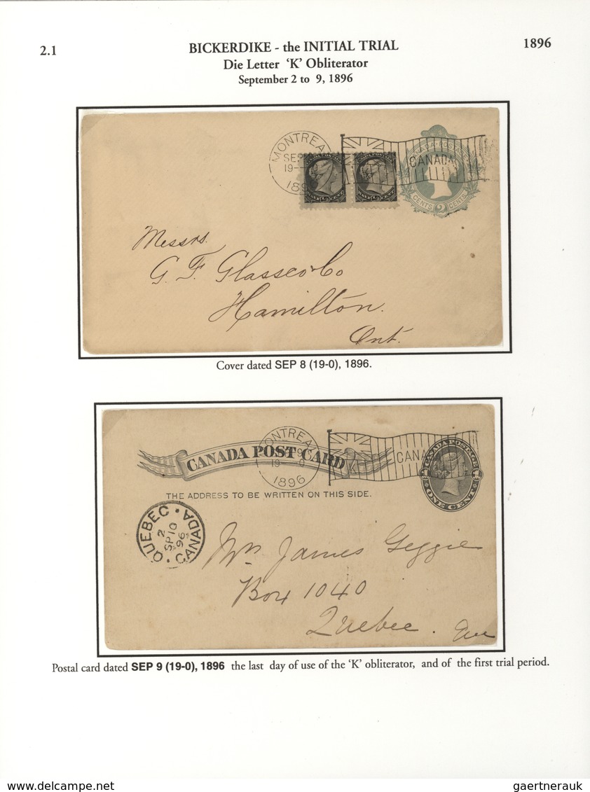 Canada - Stempel: 1896/1902, THE MACHINE CANCELLATIONS OF CANADA, extraordinary collection of apprx.