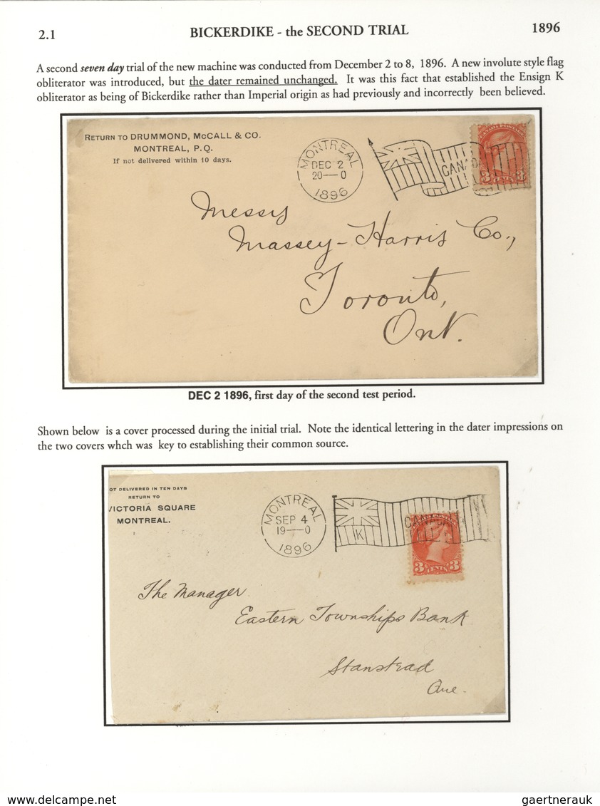 Canada - Stempel: 1896/1902, THE MACHINE CANCELLATIONS OF CANADA, extraordinary collection of apprx.