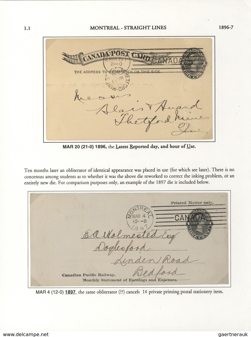 Canada - Stempel: 1896/1902, THE MACHINE CANCELLATIONS OF CANADA, extraordinary collection of apprx.