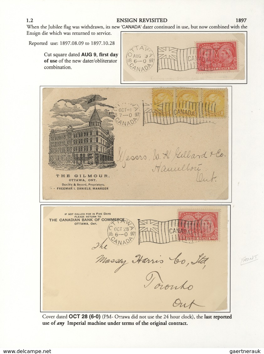 Canada - Stempel: 1896/1902, THE MACHINE CANCELLATIONS OF CANADA, extraordinary collection of apprx.