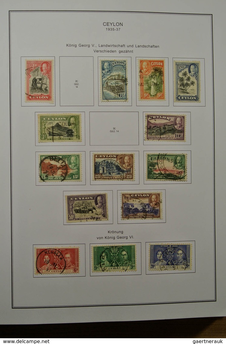 Ceylon / Sri Lanka: 1857-1988. Well filled, used (most souvenir shets MNH) collection Ceylon 1857-19