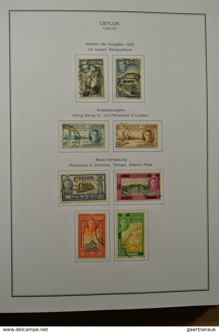 Ceylon / Sri Lanka: 1857-1988. Well filled, used (most souvenir shets MNH) collection Ceylon 1857-19
