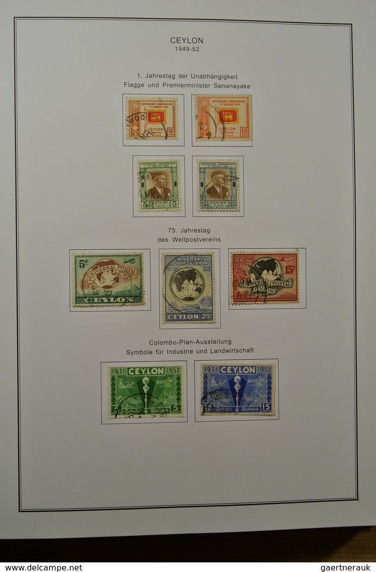 Ceylon / Sri Lanka: 1857-1988. Well filled, used (most souvenir shets MNH) collection Ceylon 1857-19