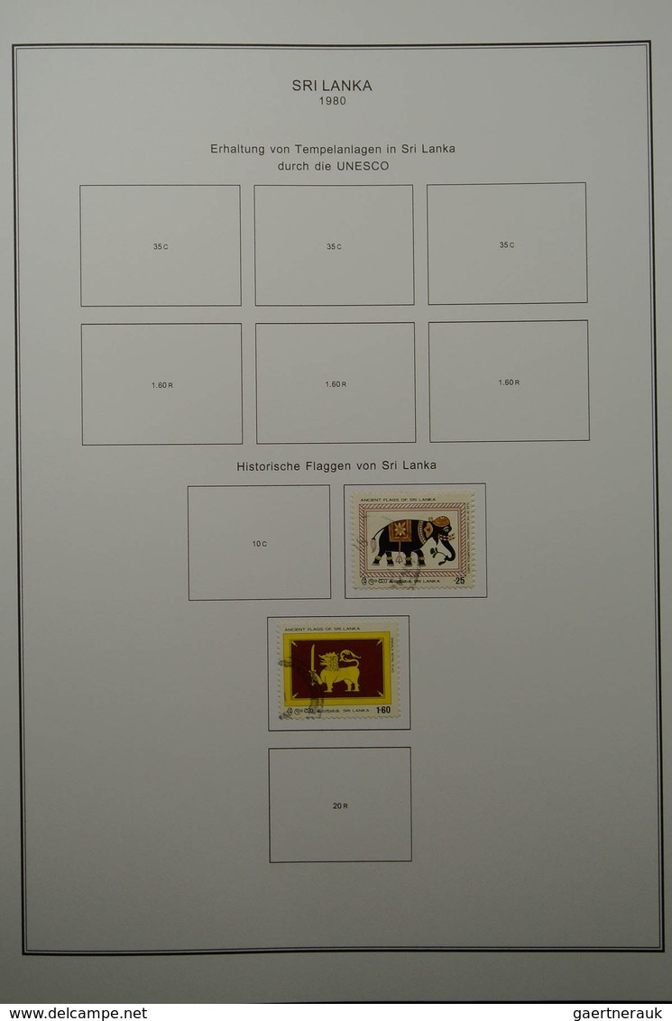 Ceylon / Sri Lanka: 1857-1988. Well filled, used (most souvenir shets MNH) collection Ceylon 1857-19