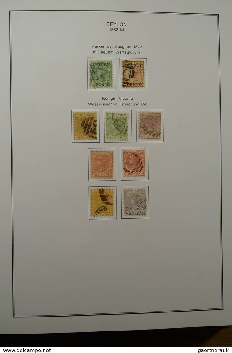 Ceylon / Sri Lanka: 1857-1988. Well filled, used (most souvenir shets MNH) collection Ceylon 1857-19