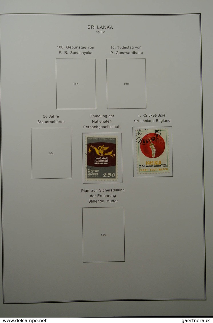 Ceylon / Sri Lanka: 1857-1988. Well filled, used (most souvenir shets MNH) collection Ceylon 1857-19