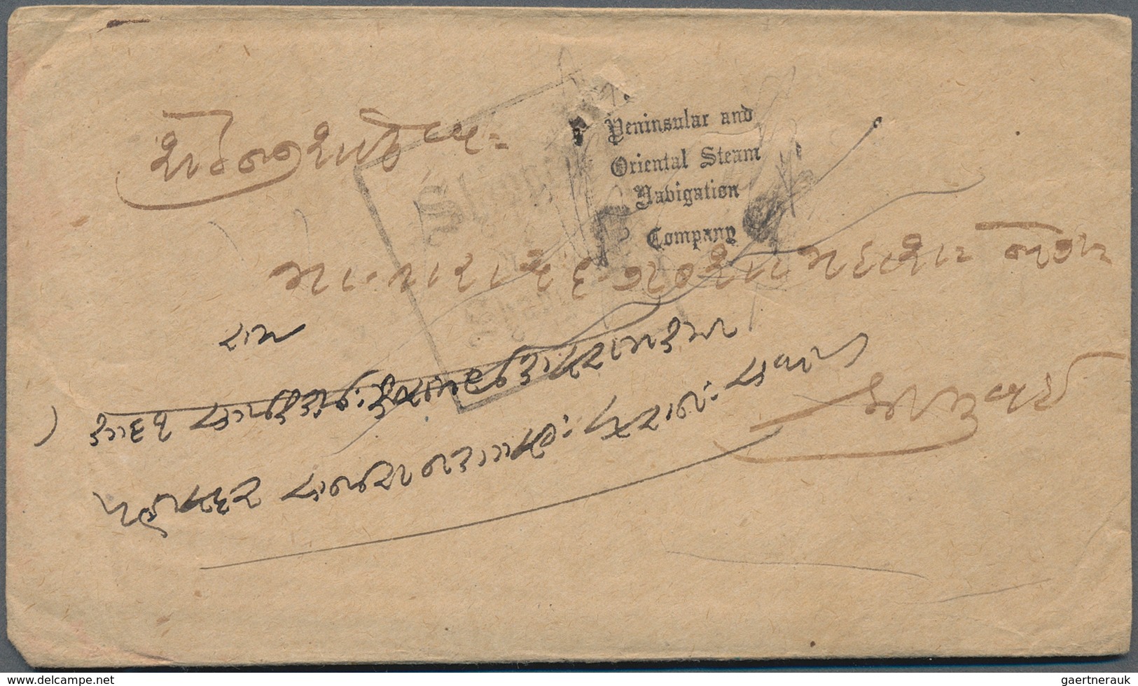 China: 1880/82, Covers (5), Unstamped "ship Letters" With Letter Contents In Indian Writing: Endorse - Sonstige & Ohne Zuordnung