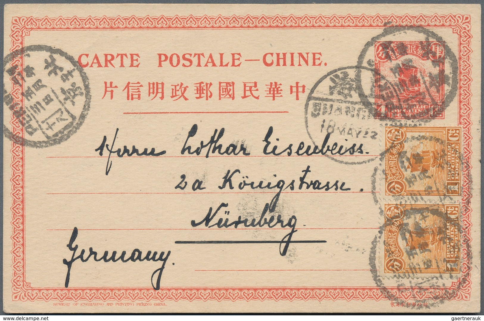 China: 1892/1941, 10 Used Stationery Cards, Including Uprates And Taxed Usage, Some In Mixed Conditi - Sonstige & Ohne Zuordnung