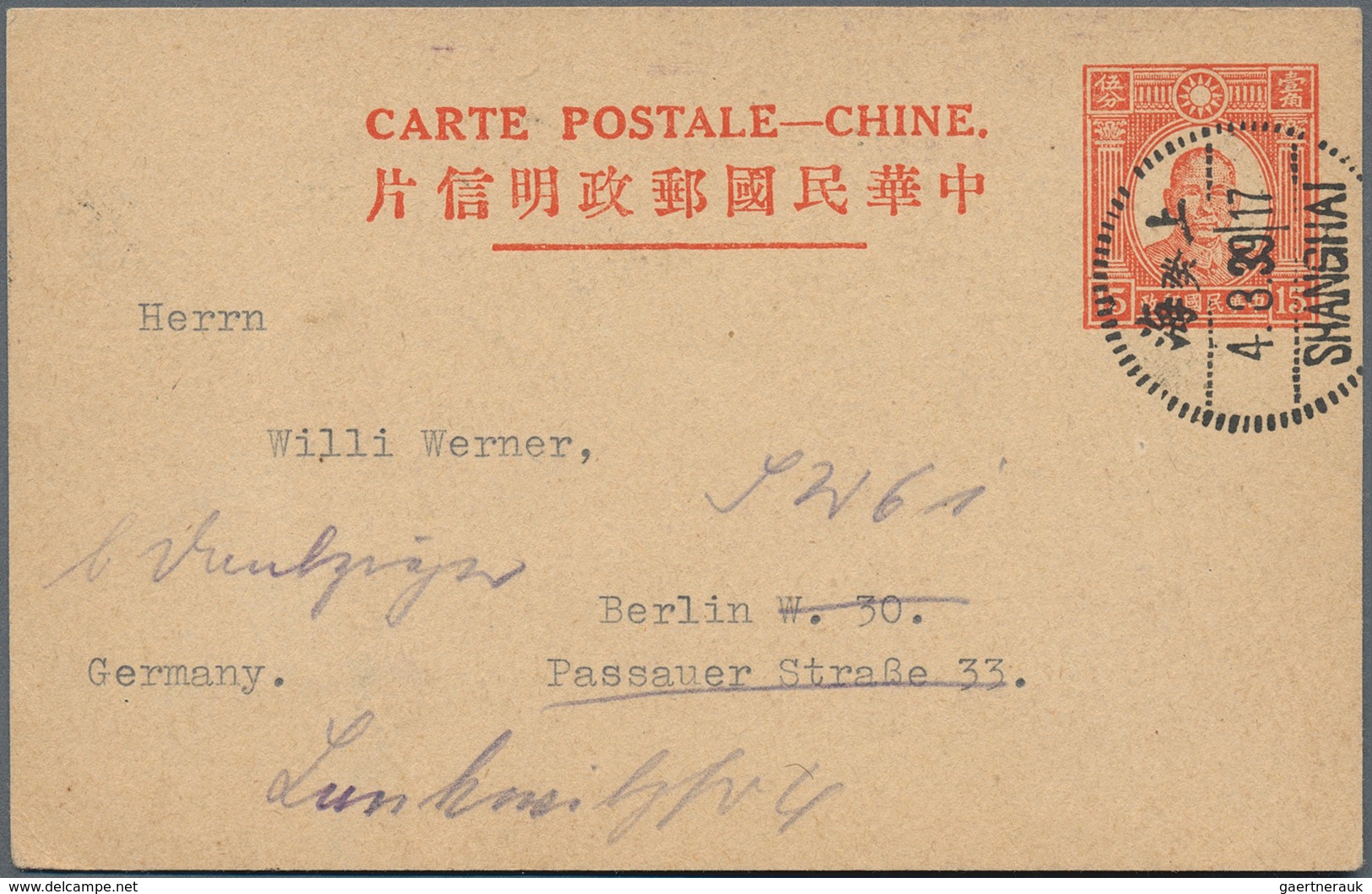 China: 1892/1941, 10 Used Stationery Cards, Including Uprates And Taxed Usage, Some In Mixed Conditi - Sonstige & Ohne Zuordnung