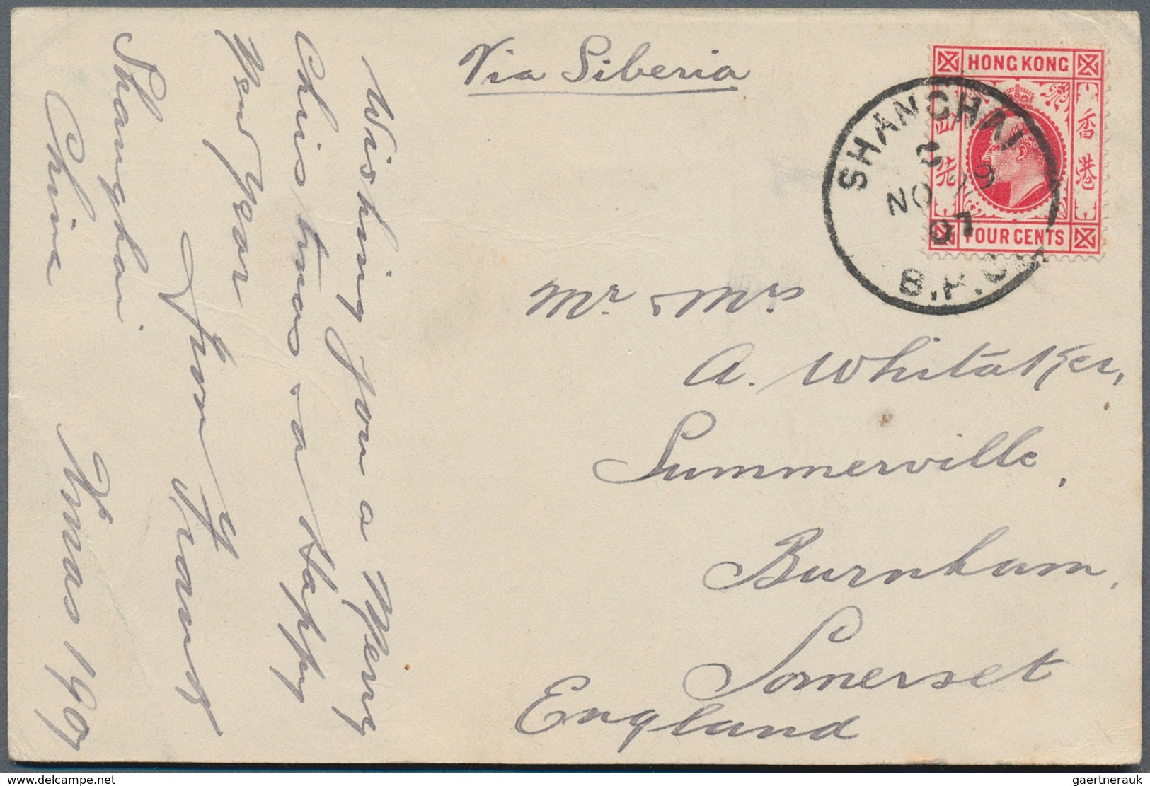 China: 1898/1910 (ca.), All Used Stationery Or Ppc, China (2) And Foreign Offices In China: France ( - Sonstige & Ohne Zuordnung