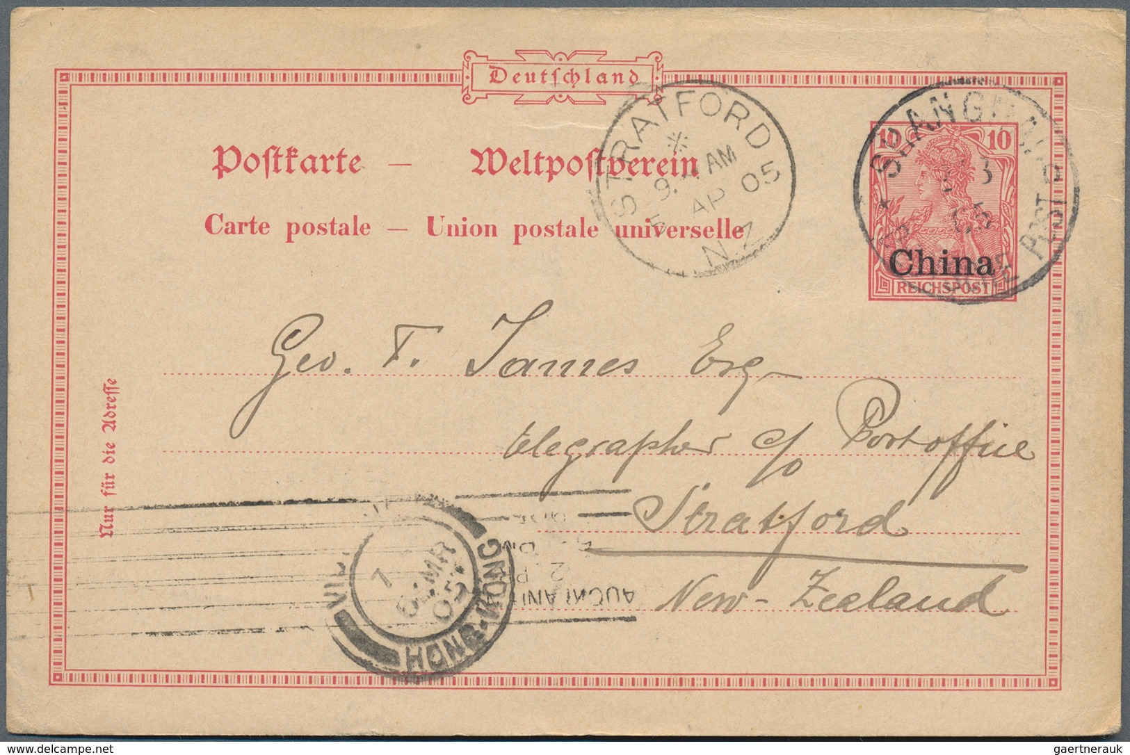 China: 1898/1910 (ca.), all used stationery or ppc, China (2) and foreign offices in China: France (