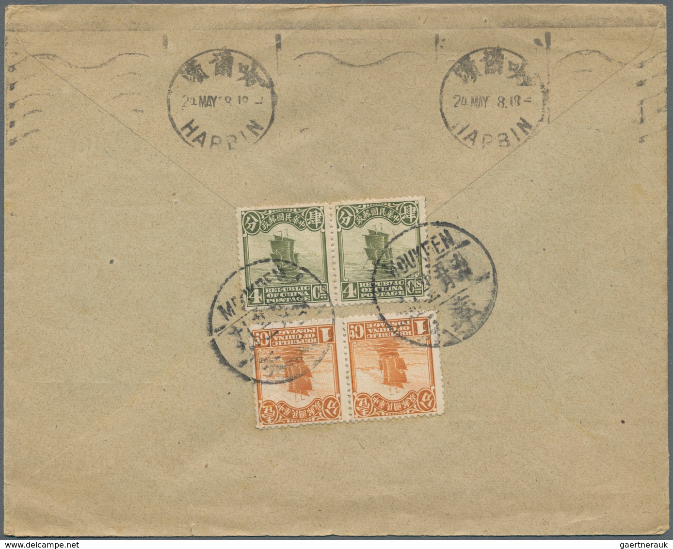 China: 1902/36, Covers (6 Inc. Registration), Ppc (1) Used Moukden Or Shanghai To Germany Or CSR; Pl - Sonstige & Ohne Zuordnung