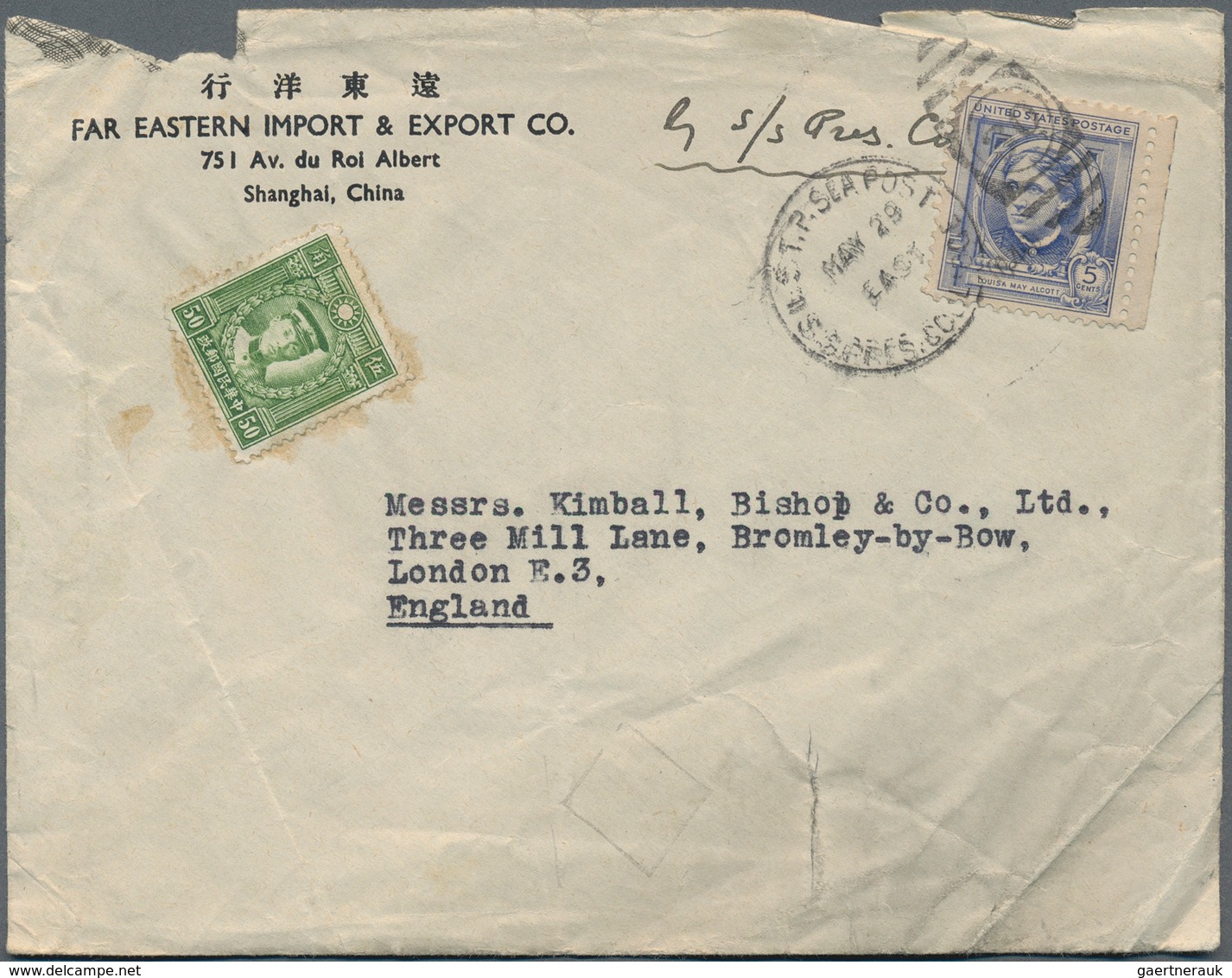 China: 1905/1953, ca. 180 covers and cards in 1 white box, mostly Republican commercial covers, but