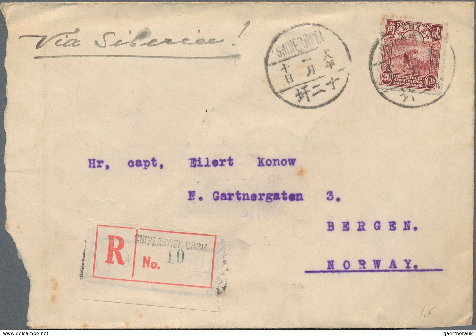 China: 1905/1953, ca. 180 covers and cards in 1 white box, mostly Republican commercial covers, but