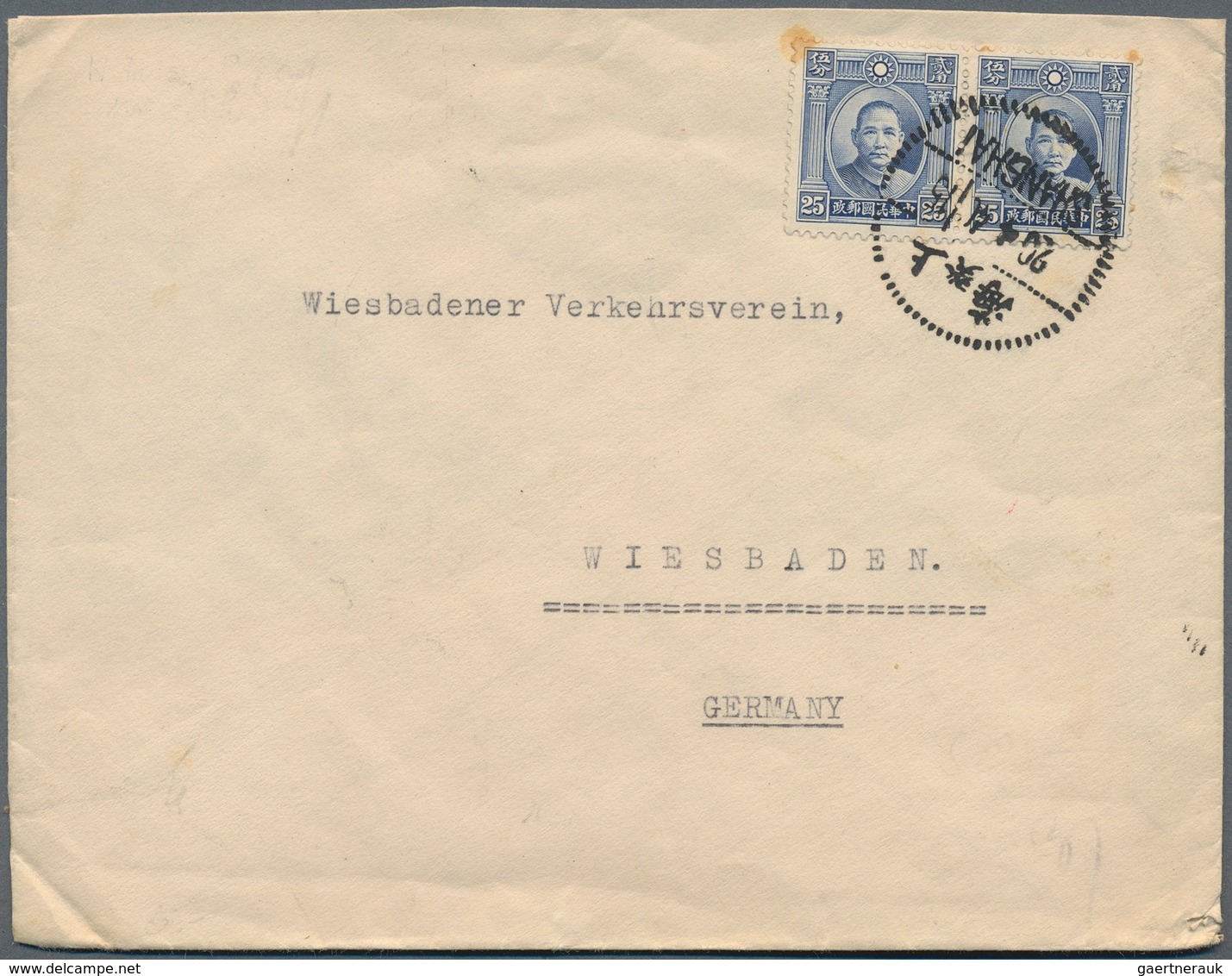 China: 1938/46, SYS And Martyrs Foreign Mail Covers (5) Inc. Censorship, Non Reclamé And Small Size - Sonstige & Ohne Zuordnung