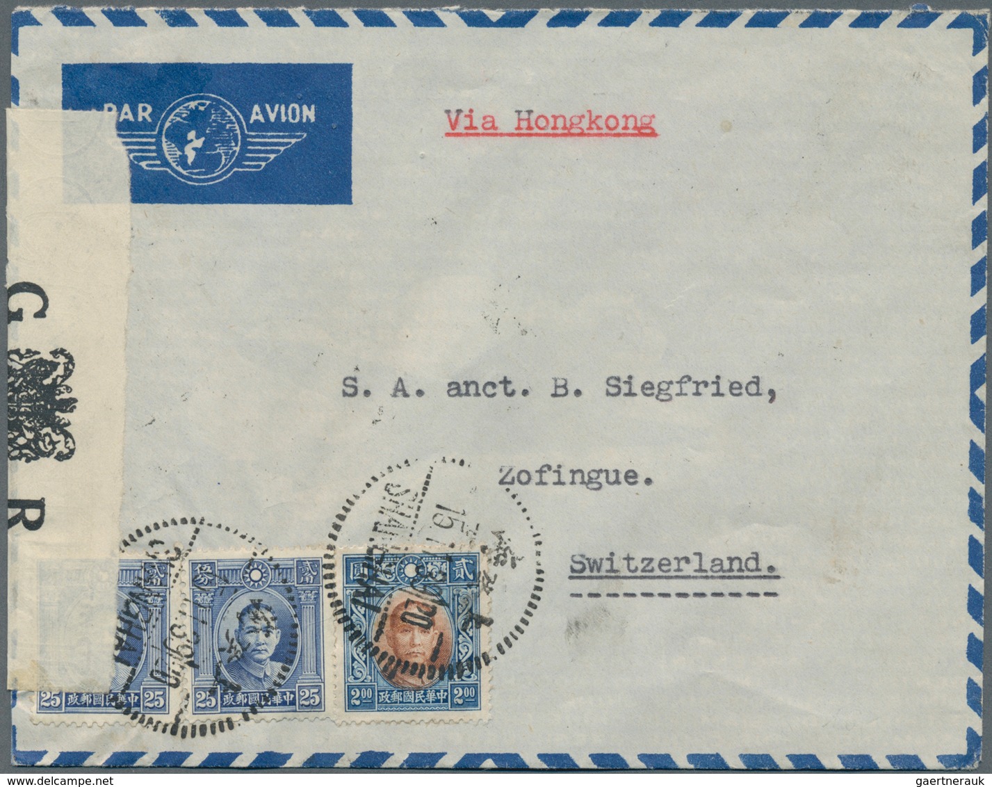 China: 1939/84, Covers/FDC/cto Entires (21) China-Switzerland Related, Inc. 1939 Censored Air Mail C - Sonstige & Ohne Zuordnung