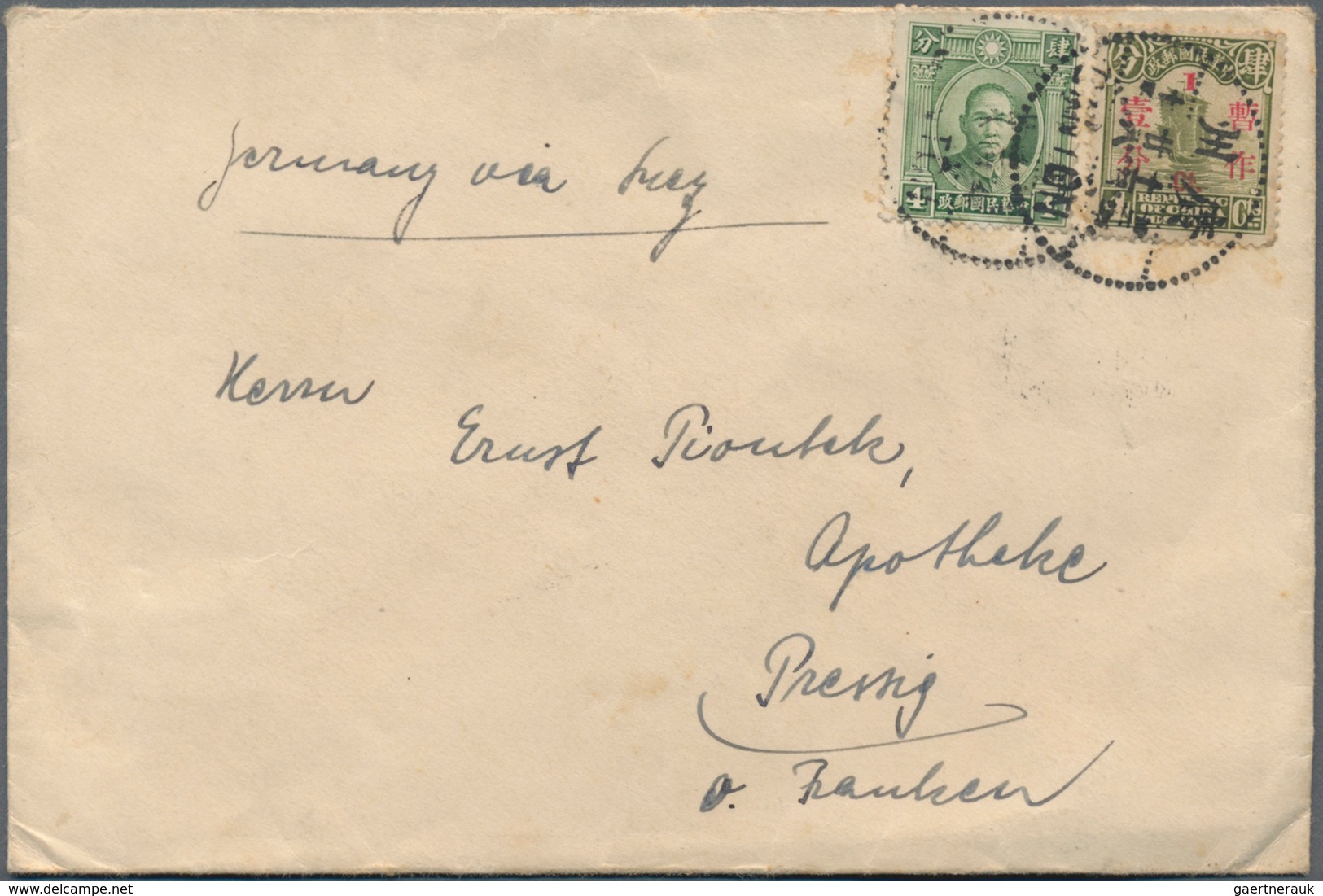 China: 1946/1947, Four Airmail Letters, 3 From SHANGHAI And One From CANTON Sent To Switzerland, USA - Sonstige & Ohne Zuordnung