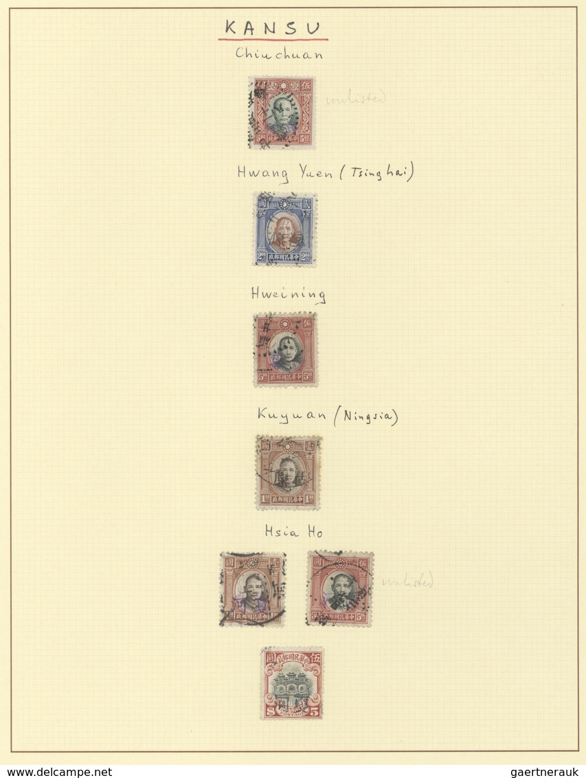 China - Besonderheiten: Anti Bandit chops, 1928/44, specialized collection of few mint and predomina