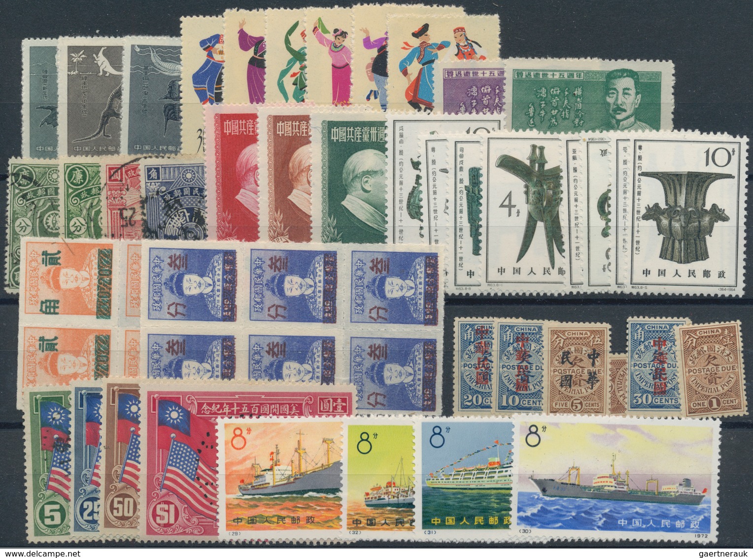 China - Volksrepublik: 1885/1970 (ca.), mint and used collection/assortment on album pages/stockcard