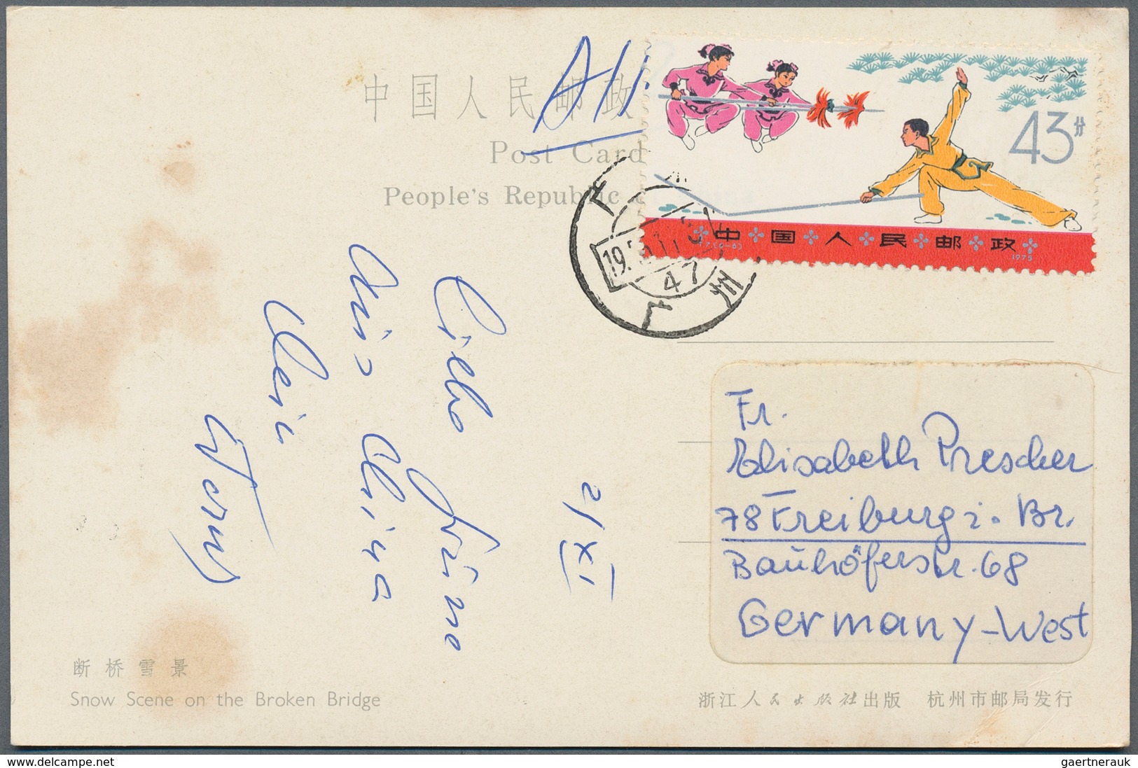 China - Volksrepublik: 1969/95, covers/FDC/ppc and used stationery, appr. 330 items mostly used inla