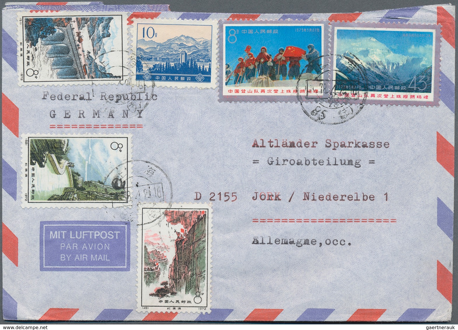 China - Volksrepublik: 1969/95, covers/FDC/ppc and used stationery, appr. 330 items mostly used inla