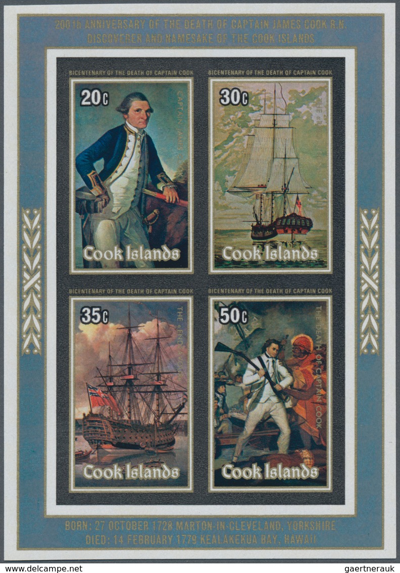 Cook-Inseln: 1972/1986 (ca.), Accumulation With Approx. 260 IMPERFORATE Stamps And 60 Imperf. Miniat - Cookinseln