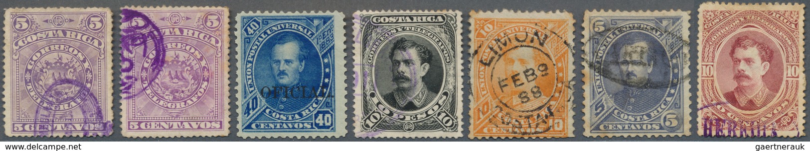 Costa Rica: 1863/1870, The First Issue Specialised Collection Study, from no. 1 mint and used incl.