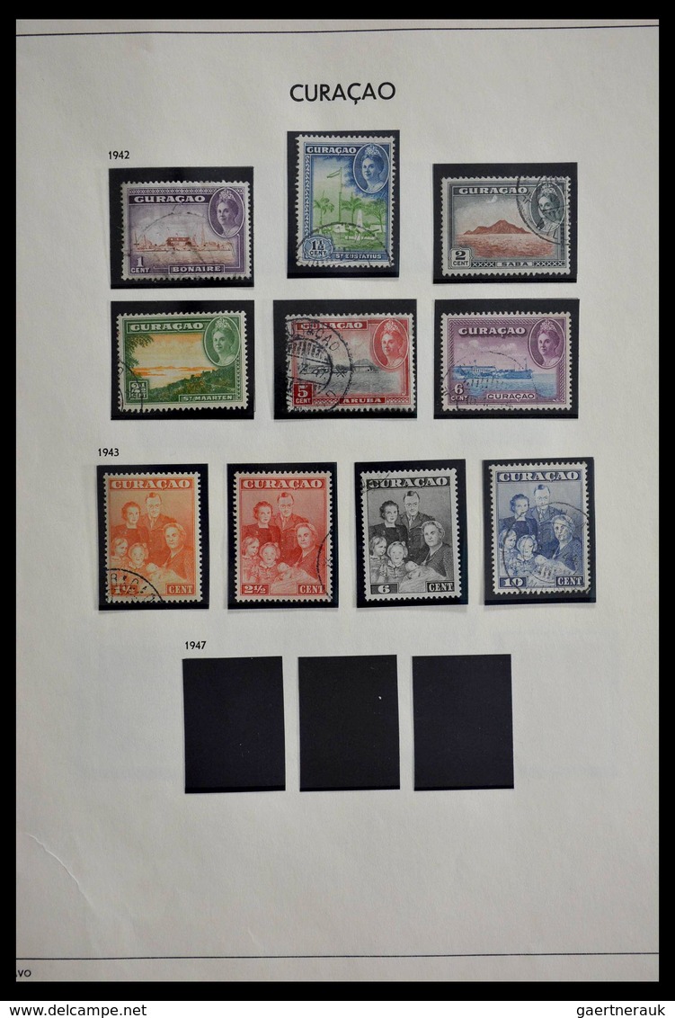 Curacao: 1873-1948: Almost Complete, Mostly Cancelled Collection Curaçao 1873-1948 On Albumpages In - Niederländische Antillen, Curaçao, Aruba