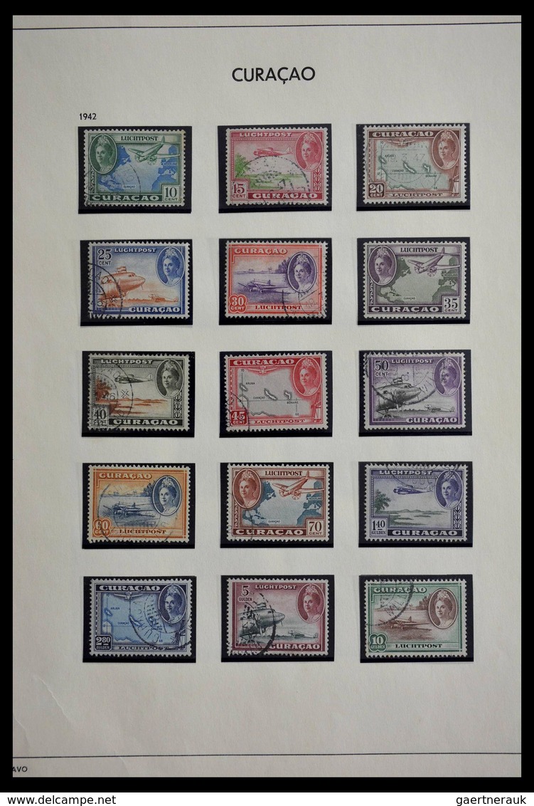 Curacao: 1873-1948: Almost complete, mostly cancelled collection Curaçao 1873-1948 on albumpages in