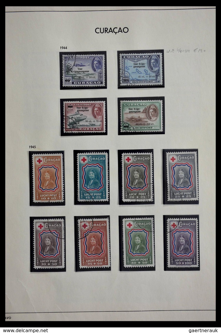 Curacao: 1873-1948: Almost complete, mostly cancelled collection Curaçao 1873-1948 on albumpages in