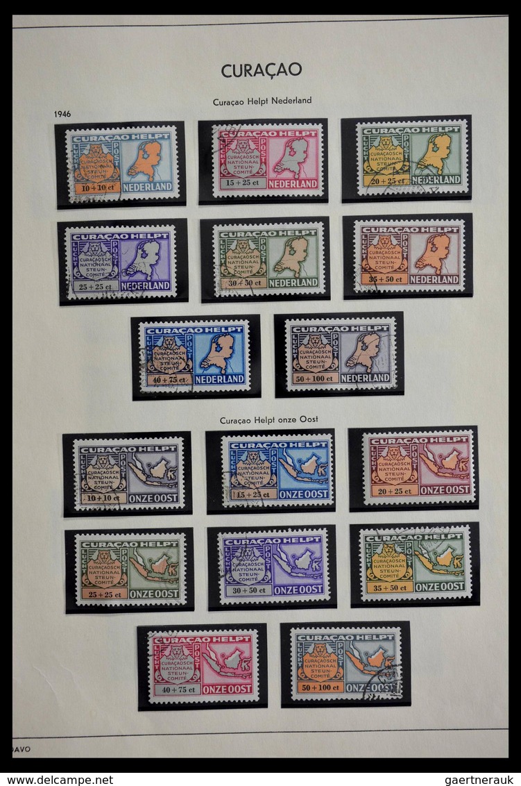 Curacao: 1873-1948: Almost complete, mostly cancelled collection Curaçao 1873-1948 on albumpages in