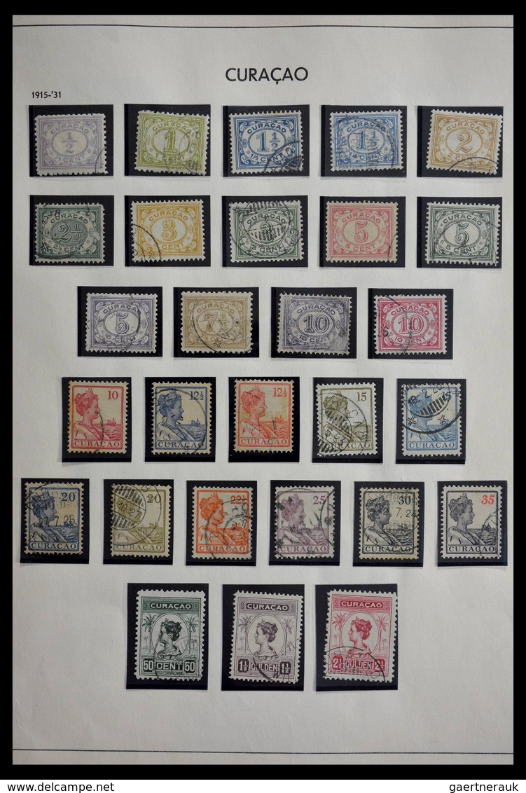 Curacao: 1873-1948: Almost complete, mostly cancelled collection Curaçao 1873-1948 on albumpages in