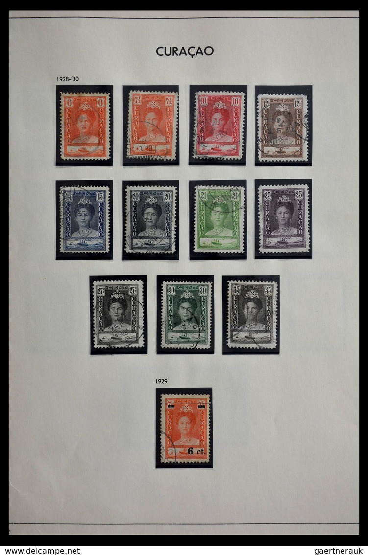 Curacao: 1873-1948: Almost complete, mostly cancelled collection Curaçao 1873-1948 on albumpages in