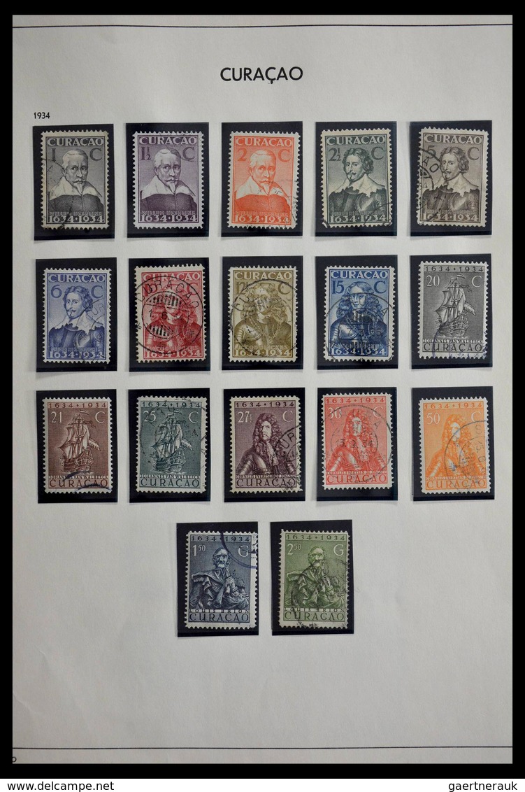 Curacao: 1873-1948: Almost complete, mostly cancelled collection Curaçao 1873-1948 on albumpages in