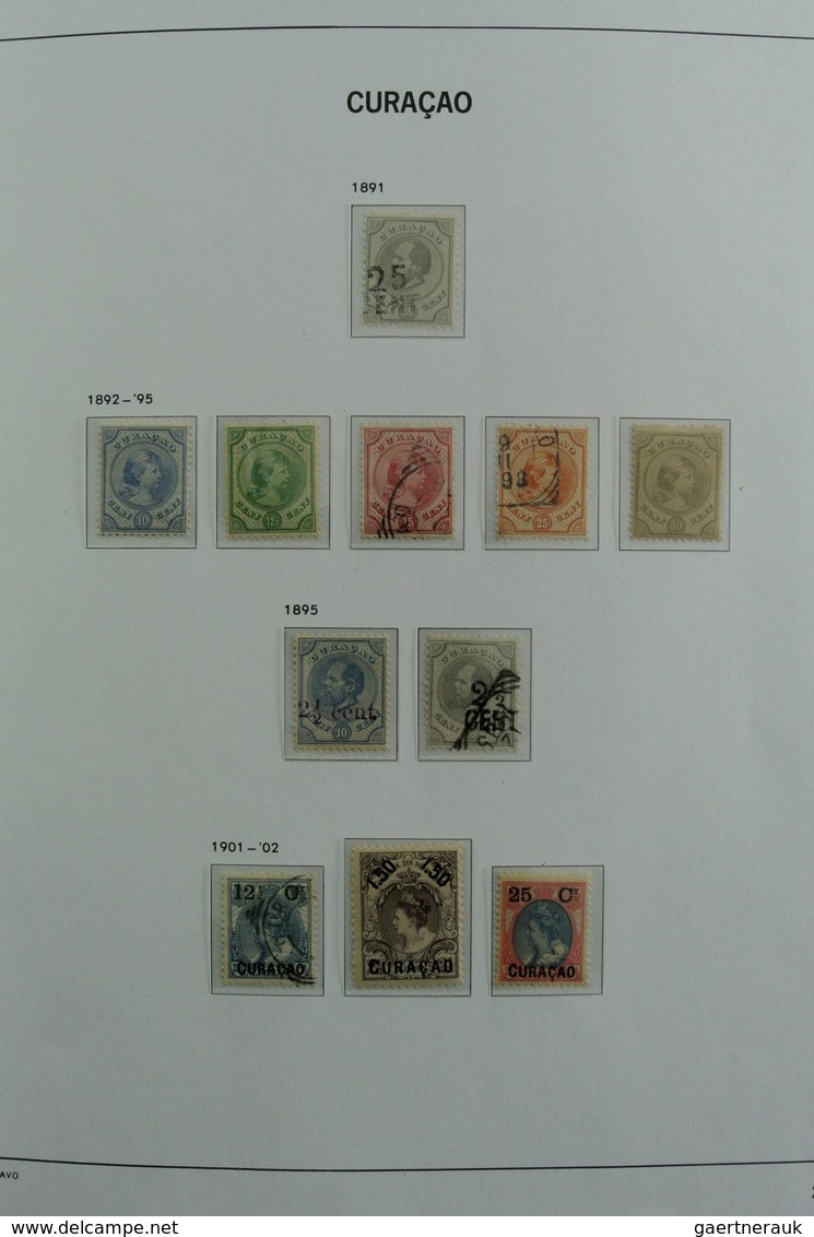 Curacao: 1873-2000: Almost Complete, Mostly MNH And Mint Hinged Collection Curaçao 1873-2000 In 2 Da - Niederländische Antillen, Curaçao, Aruba