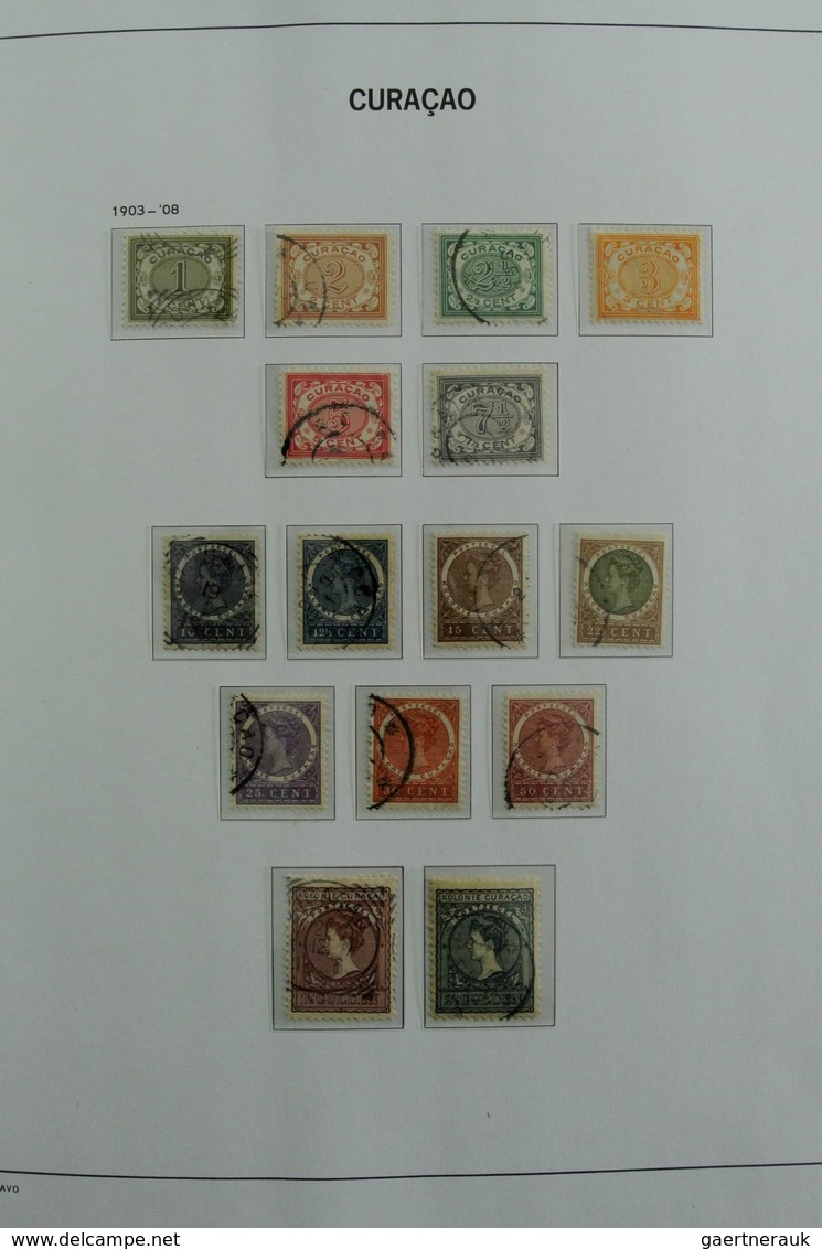 Curacao: 1873-2000: Almost complete, mostly MNH and mint hinged collection Curaçao 1873-2000 in 2 Da