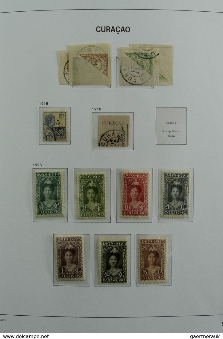 Curacao: 1873-2000: Almost complete, mostly MNH and mint hinged collection Curaçao 1873-2000 in 2 Da