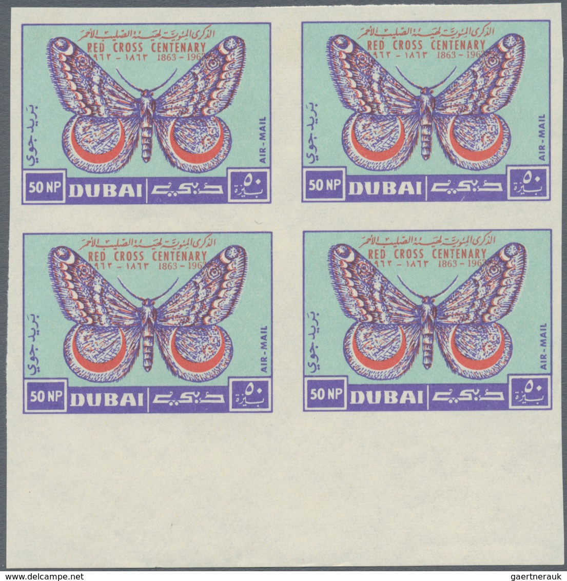 Dubai: 1963/1970 (ca.), Unusual Accumulation In Large Box Incl. Large Blocks/part Sheets, Several Mi - Dubai