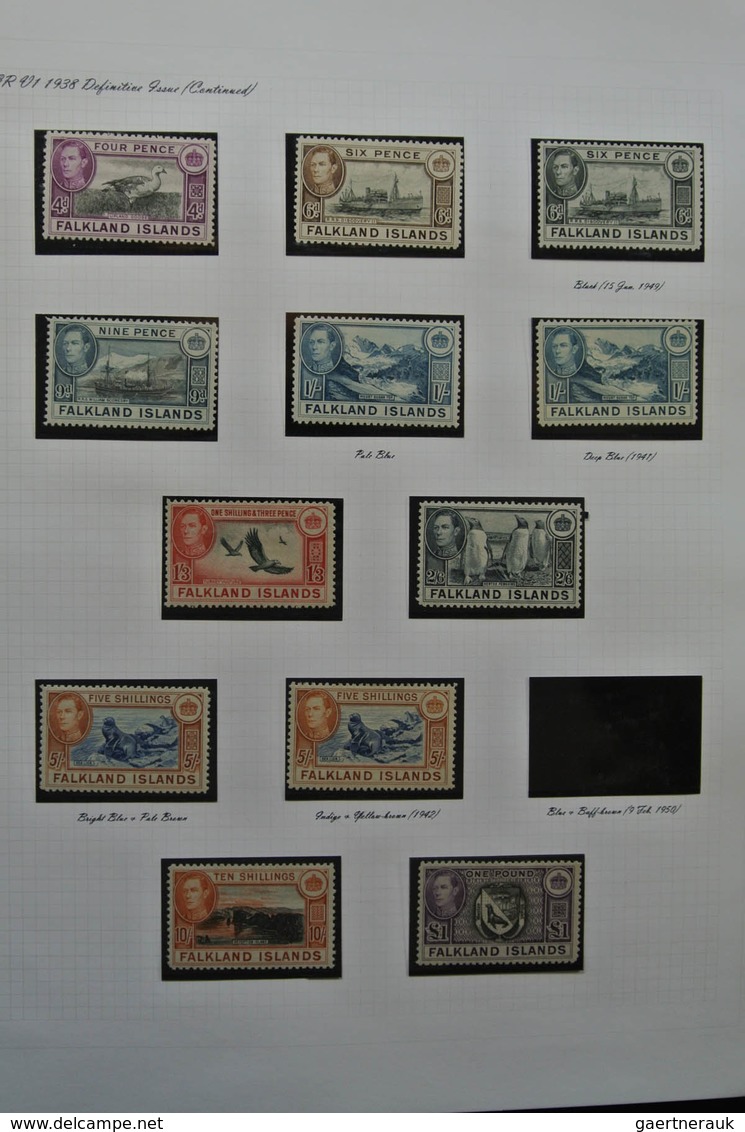 Falklandinseln: 1937-1998: Well Filled, Mostly MNH (till 1949 Hinged) Collection Falkland Islands 19 - Falklandinseln