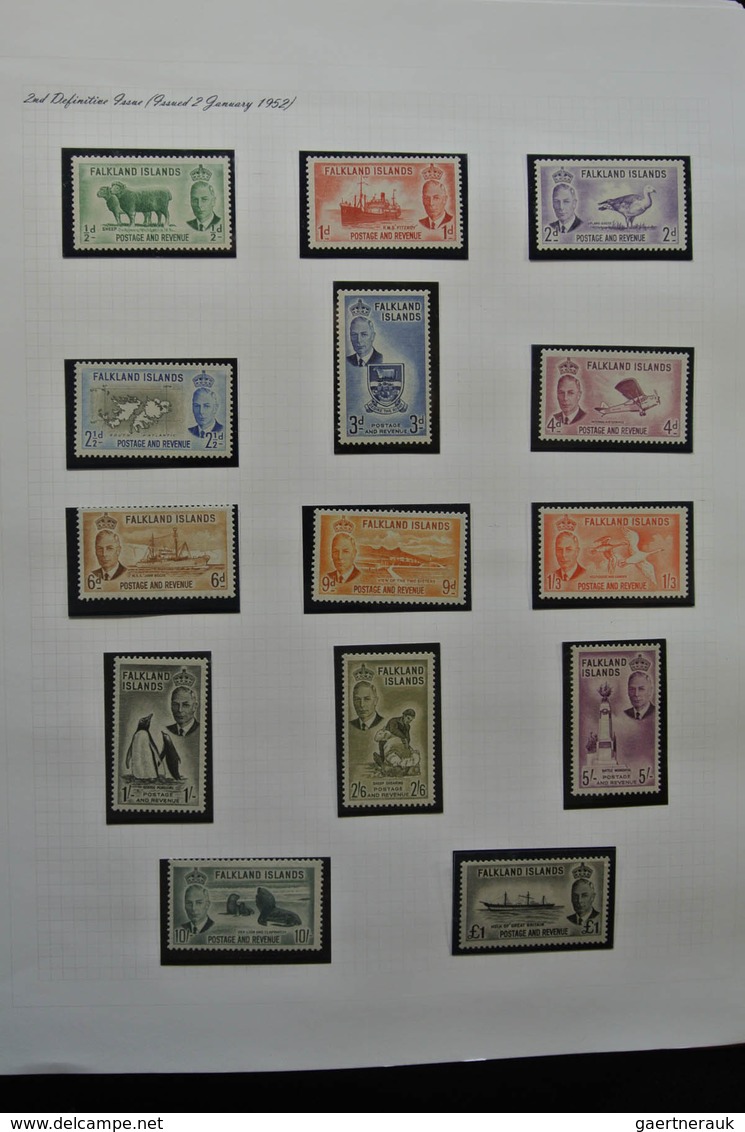 Falklandinseln: 1937-1998: Well filled, mostly MNH (till 1949 hinged) collection Falkland Islands 19