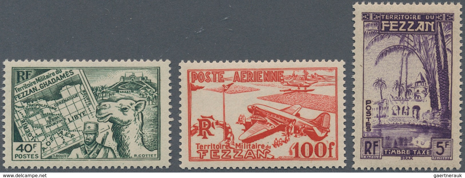 Fezzan: 1946/1951 (ca.), Duplicates On Stockcards Incl. Some Issues In Larger Quantities As 1949 Gen - Briefe U. Dokumente