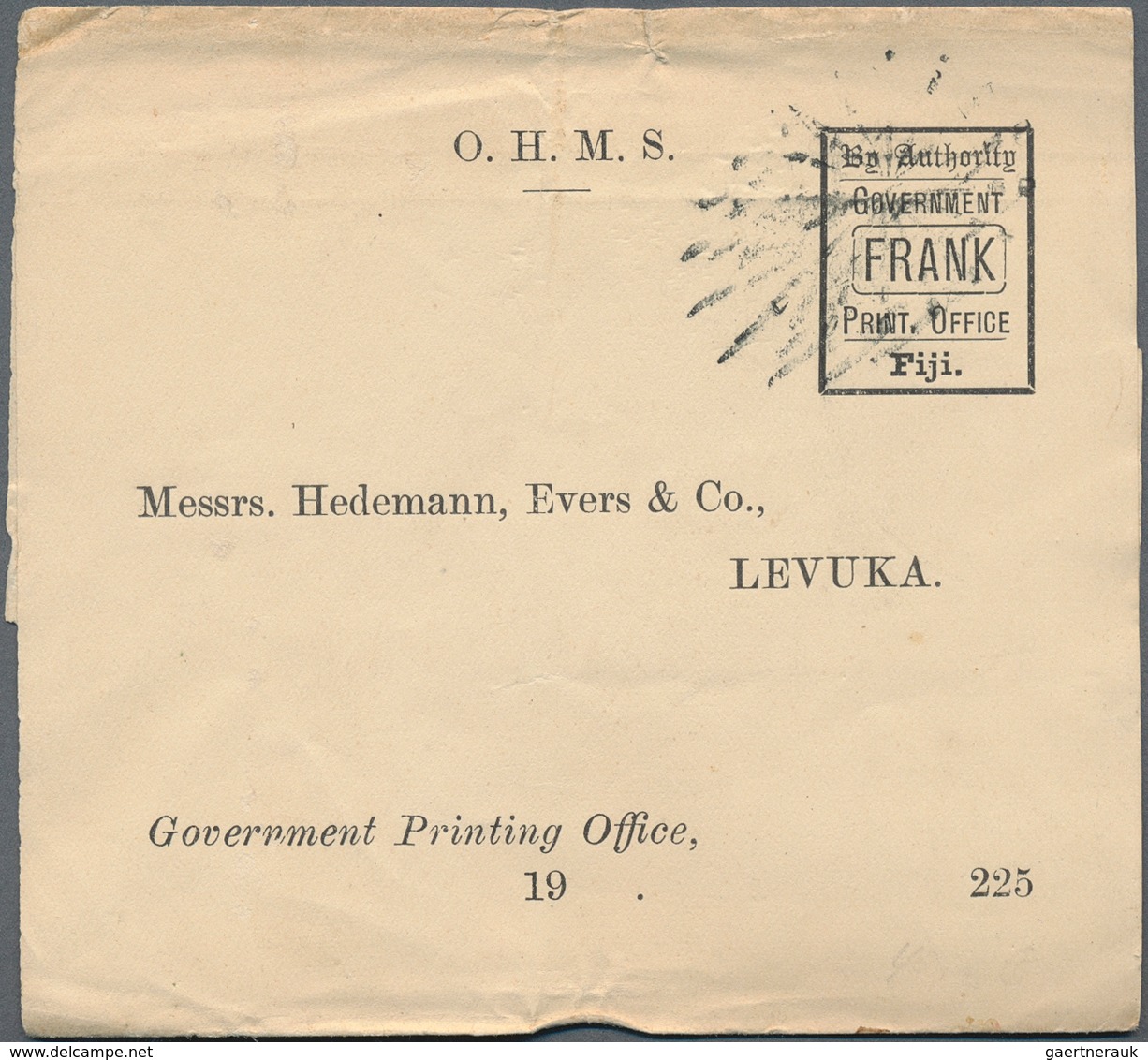 Fiji-Inseln: 1890/1955 (ca.), cards (7), inbound (3) 1912 from Switzerland and UK, airmails KGVI/QEI