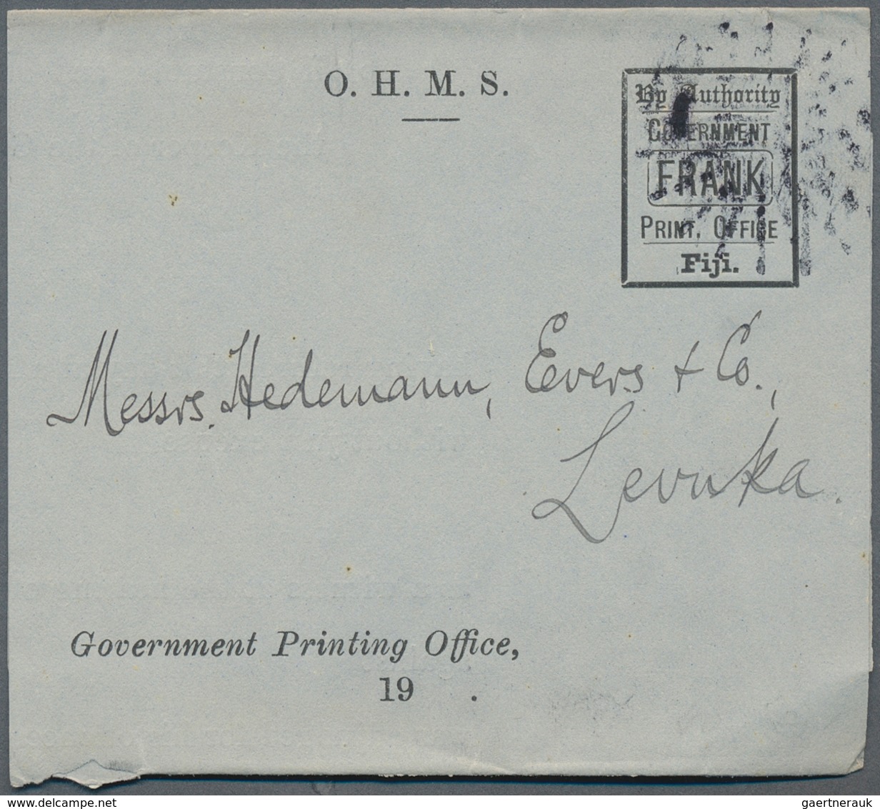 Fiji-Inseln: 1890/1955 (ca.), cards (7), inbound (3) 1912 from Switzerland and UK, airmails KGVI/QEI