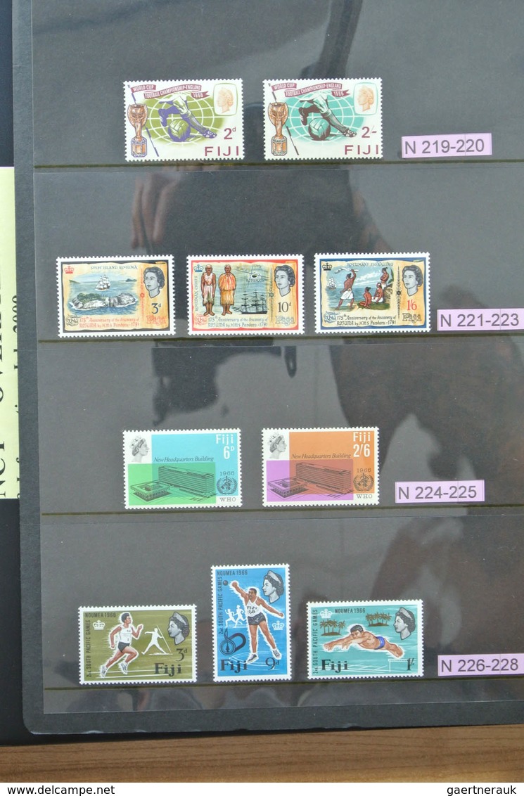 Fiji-Inseln: 1922-2009: Beautiful, As Good As Complete, MNH Collection Fiji 1922-2009 In 2 Albums An - Fidschi-Inseln (...-1970)