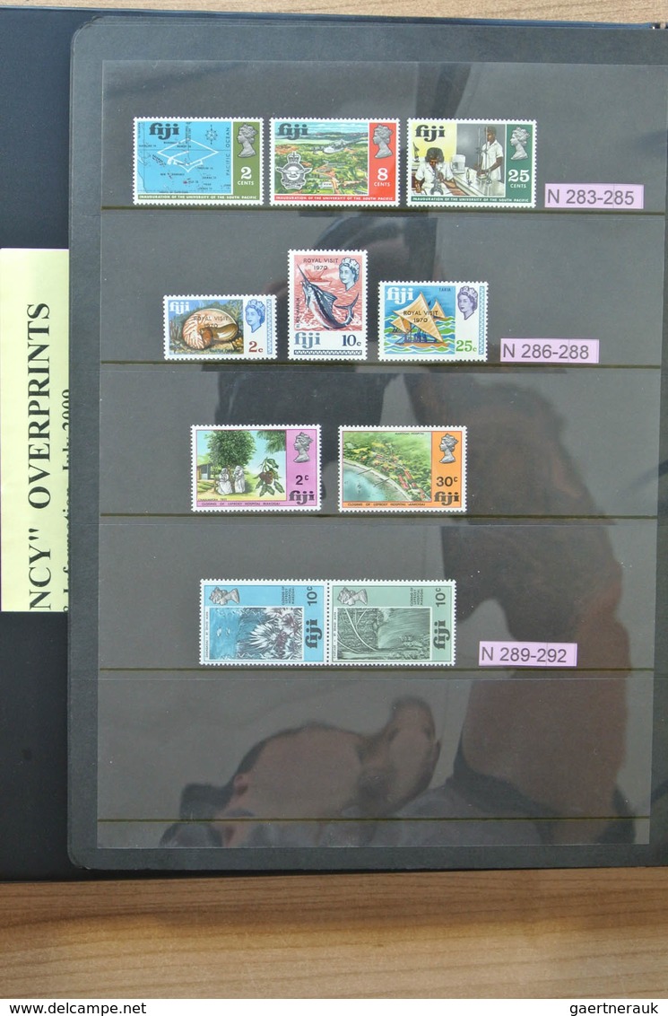 Fiji-Inseln: 1922-2009: Beautiful, as good as complete, MNH collection Fiji 1922-2009 in 2 albums an