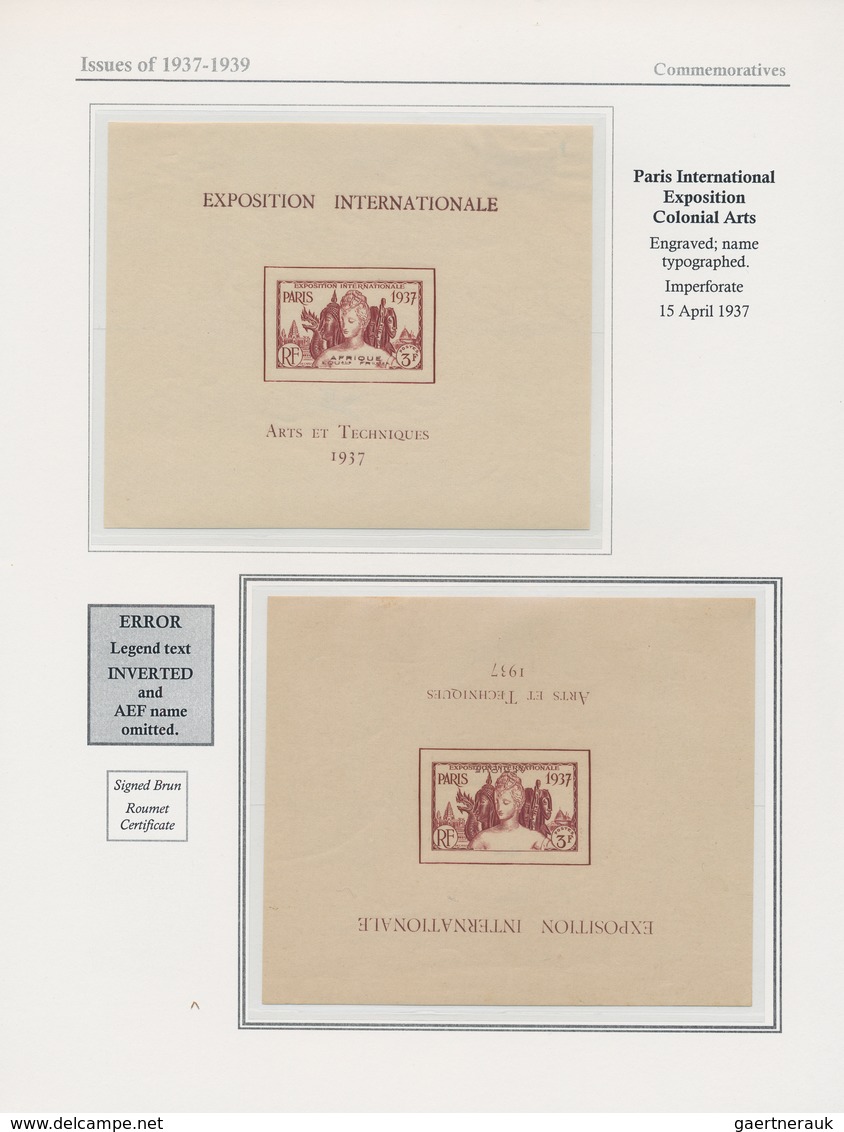 Französisch-Äquatorialafrika: 1936/1946, Mostly Canceled Exhibition Collection "French Equatorial Af - Briefe U. Dokumente