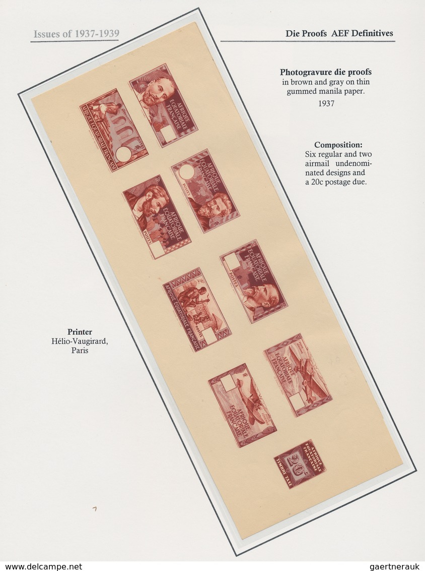 Französisch-Äquatorialafrika: 1936/1946, Mostly Canceled Exhibition Collection "French Equatorial Af - Briefe U. Dokumente