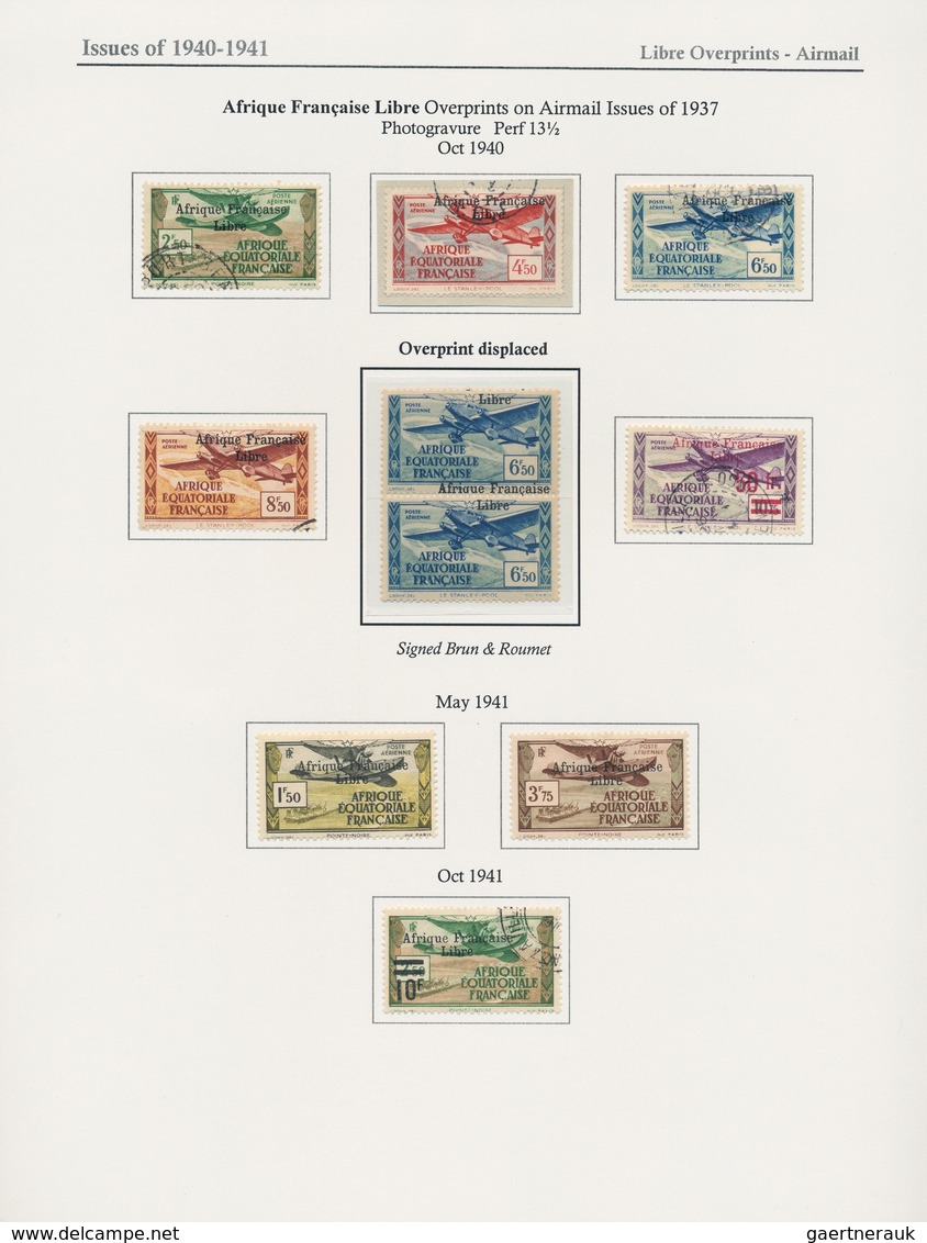 Französisch-Äquatorialafrika: 1936/1946, mostly canceled exhibition collection "French Equatorial Af